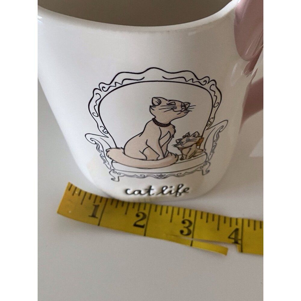 Rae Dunn Disney Aristocats‎ Duchess & Marie Cat Life Pink Bow Handle Mug Cup NEW - Picture 11 of 11